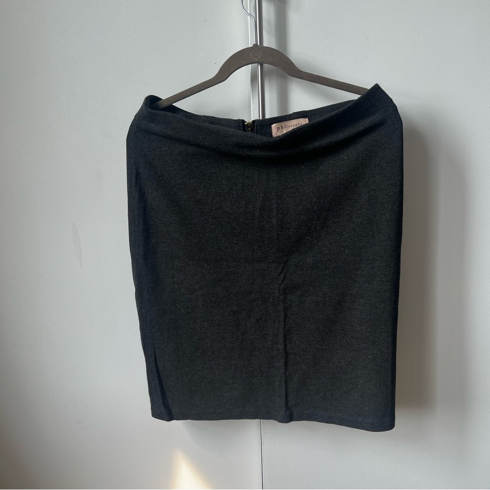 Philosophy charcoal grey pencil skirt. Size 12.